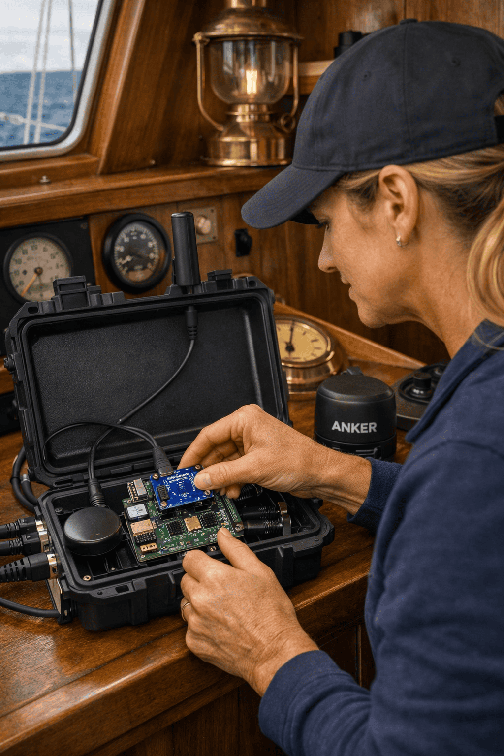 Woman installing Raspberry Pi into the d3-k1 enclosure